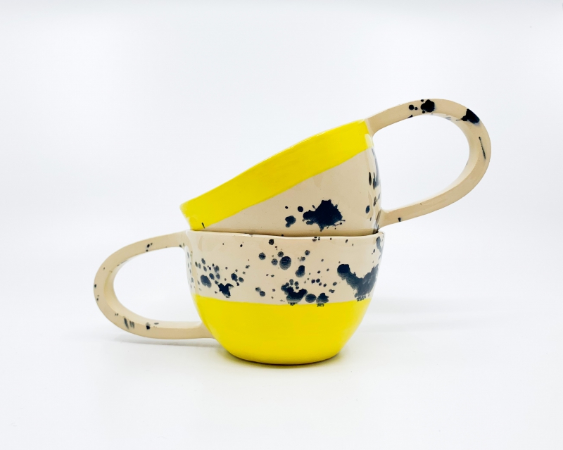 Handbuilt ceramic mugs MILENA & ZDENKO