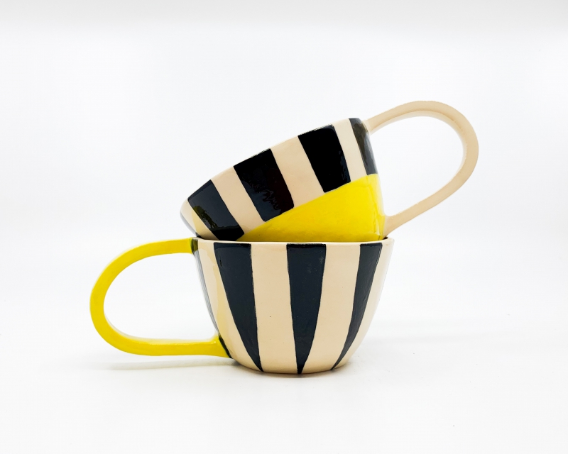 Handbuilt ceramic mugs VLASTA & SLAVKO