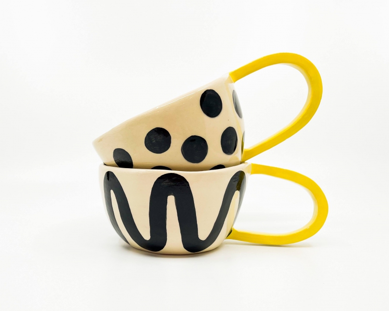 Handbuilt ceramic mugs CECILIJA & MARIJ