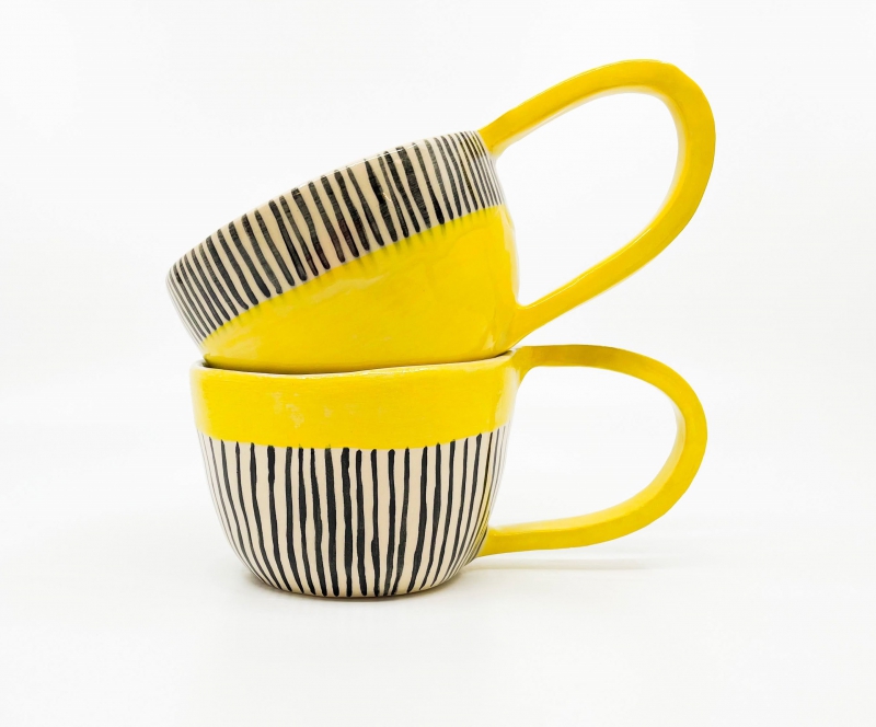 Handbuilt ceramic mugs HENRIKA & LEOPOLD